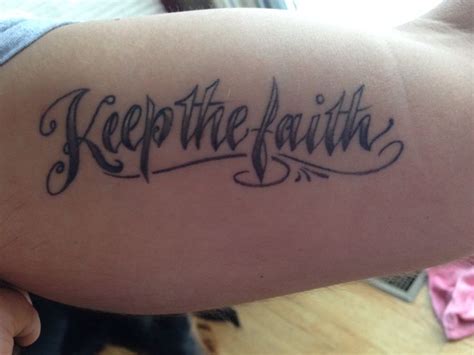 Keep The Faith tattoo #biceptattoo #tattoo | Faith tattoo, Bicep tattoo ...