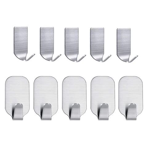 Adhesive Hooks Wall Hanger Strong Wall Hooks Waterproof Stainless