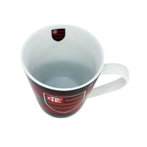 Caneca Flamengo Porcelana Oficial Licenciada Ml Madeiramadeira