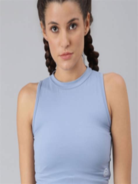 Buy Pritla High Neck Fitted Sports Crop Top Tops For Women 23664814 Myntra