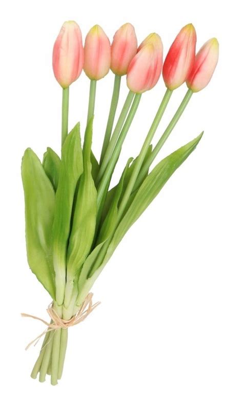 Tulipany Bukiet Tulipanów Kwiaty Gumowe 40cm 7Gał Inna marka Sklep