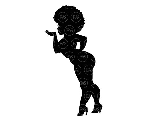 Thick Curvy Afro Woman Svg Trucker Mudflap Girl Svg Chubby Etsy