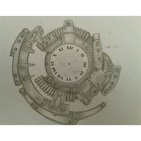 Steampunk Clock Drawing at PaintingValley.com | Explore collection of ...