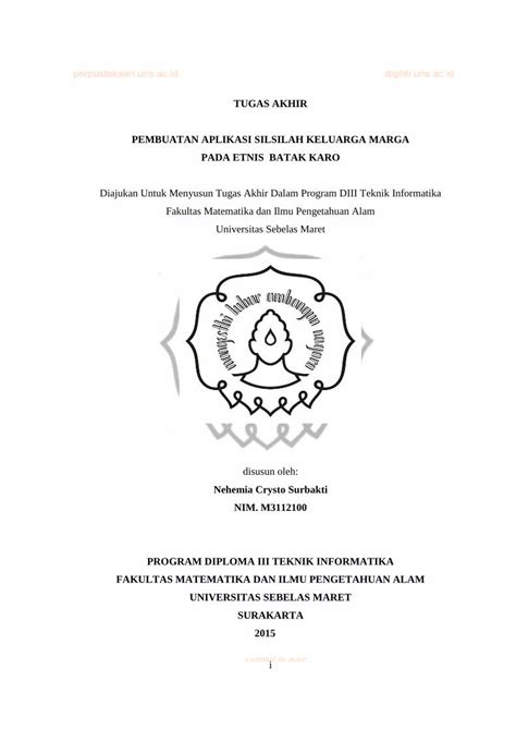 Pdf Tugas Akhir Pembuatan Aplikasi Silsilah Keluarga Iii Halaman