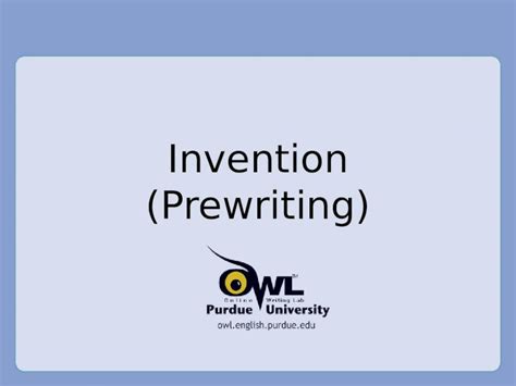 Ppt Writing Process Inventionowl Dokumen Tips