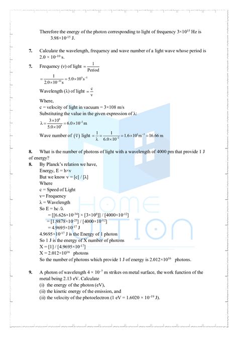 Ncert Solutions For Class 11 Chemistry Chapter 2 Structure Of Atom