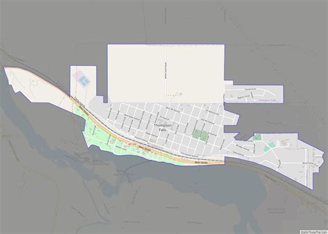 Map of Thompson Falls city