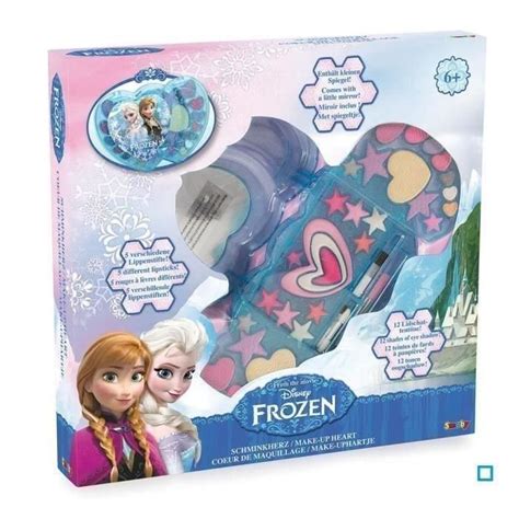 La Reine Des Neiges Coffret Maquillage En Forme De Coeur Cdiscount