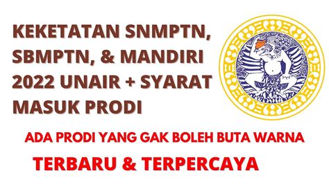 Keketatan Dan Syarat Per Prodi Di Unair Pejuang Unair Harus Tahu