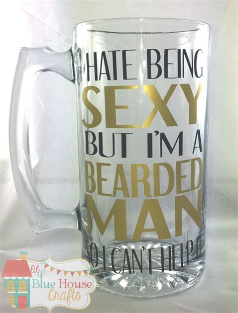 Sexy Bearded Man Beer Mug By Lilbluehousecrafts On Etsy Sexy Bearded