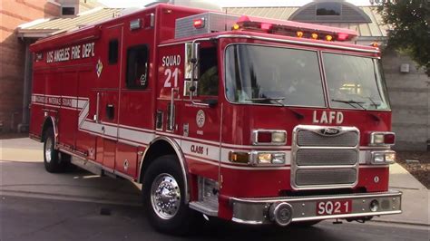 LAFD Engine 21 Rescue 21 Squad 21 Responding YouTube