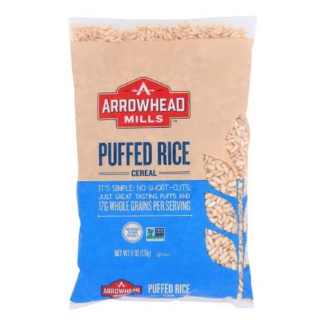 Arrowhead Mills Natural Puffed Rice Cereal 6 Oz 12 Pack6 Ounce Each Frys Food Stores