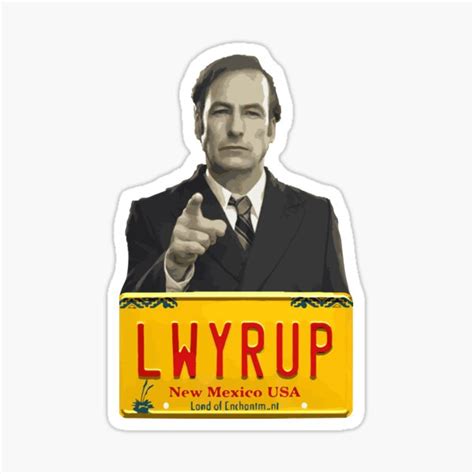 "Saul Goodman Attorney at Law License Plate Design" Sticker for Sale by ...