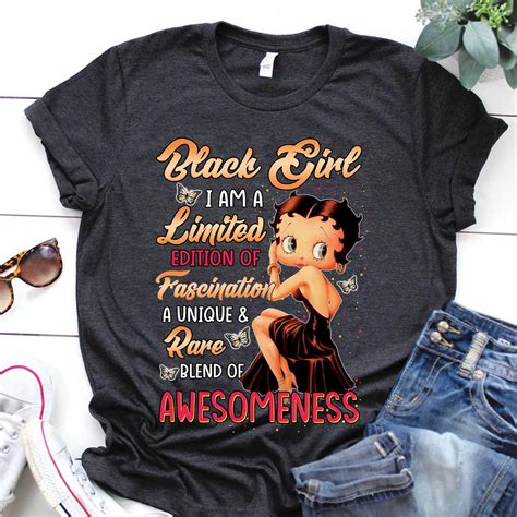 Black Betty Boop Shirt Black Pride Shirtafrican American Etsy