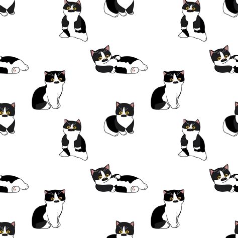 cute black and white tabby cat 24105653 Vector Art at Vecteezy