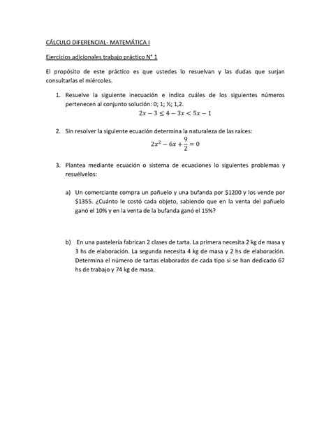 Capitulo 1 ayuda practica para exámenes finales CÁLCULO DIFERENCIAL