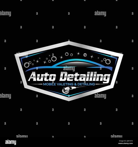 The Blue And Silver Mobile Valeting And Detailing Service Company Logo