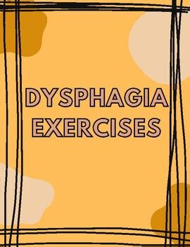 Dysphagia Exercises by spwithps | TPT