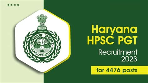 Apply Online Starts For 4476 Under HPSC PGT Recruitment 2023 ArrisWeb