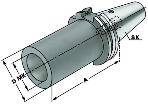 Zwischenhülse für Steilkegel SK auf BT 50 ISO 7388 2 JIS B 6339 Fo