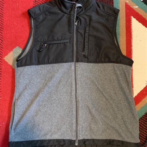 Chaps Mens Black And Grey Gilet Depop