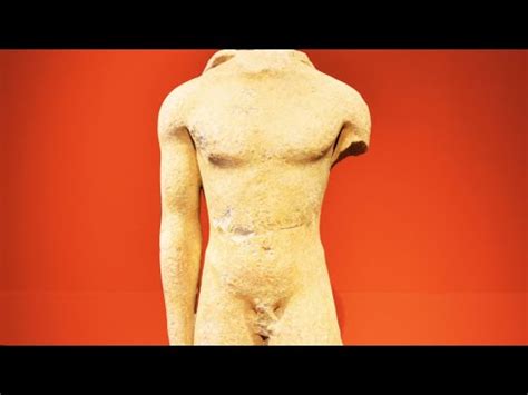 Torso Of An Archaic Statue Of A Youth Kouros Marble Statue To The