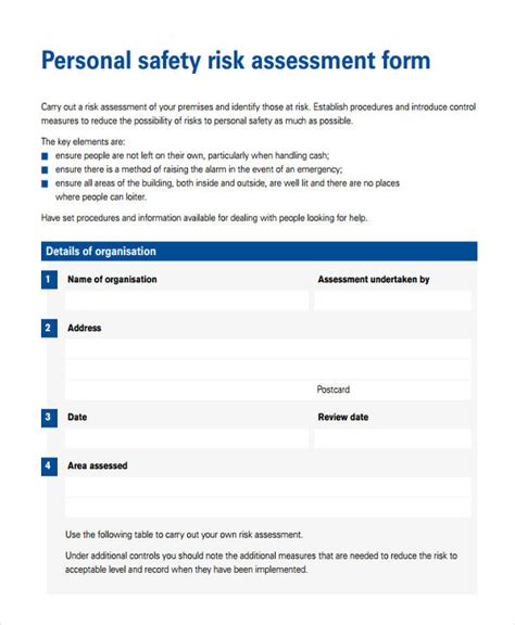 Free Risk Assessment Templates Forms Pdf Safetyculture 48 Off