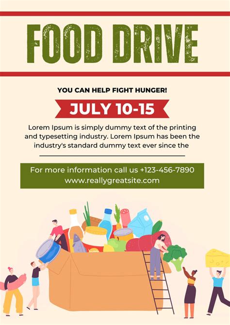 Free food drive flyer templates to edit and print | Canva