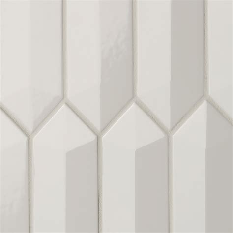 Kent White 3x12 Contour 3D Picket Polished Ceramic Wall Tile In 2024