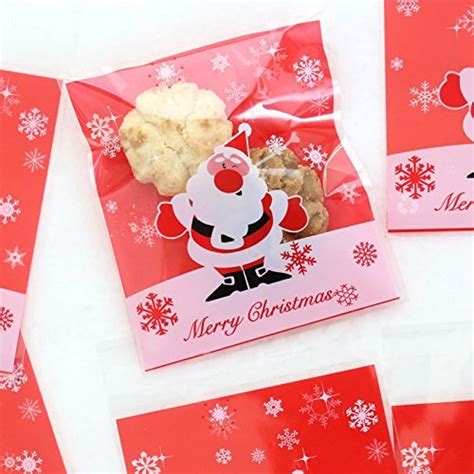 Lingstar 100pcs Clear Christmas Ts White Snowflake Bake Cookies