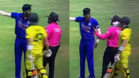 Ind Vs Aus Hardik Pandya Shows Anger After Umpire And Mitchell Marsh