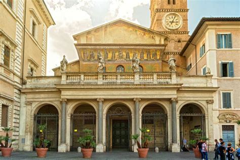 The Basilica Of Santa Maria In Trastevere Rome Editorial Stock Photo