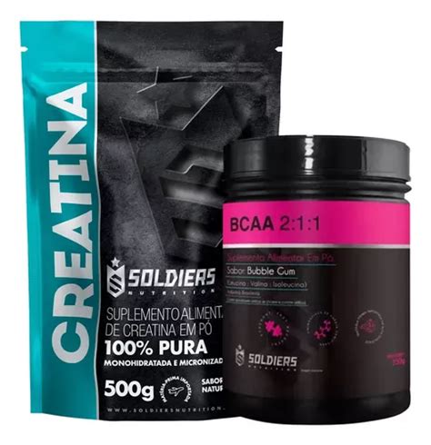 Kit Bcaa En Polvo G Sabor A Chicle Y Monohidrato De Creatina