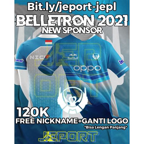 Jual Jersey Kaos Baju Gaming Esport Belletron New Sponsor