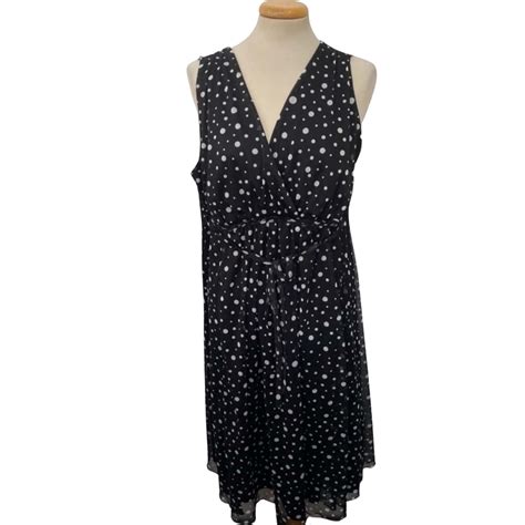 Black And White Polka Dot Dresss