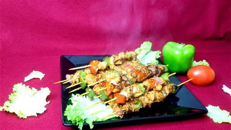 Chicken Shashlik Stick Recipe Restaurant Style Chicken Shashlik Recipe