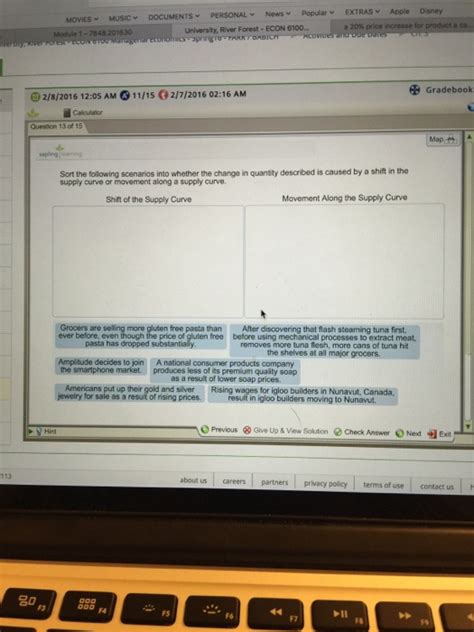 Solved 6 Of 15 Sort The Following Scenarios According To