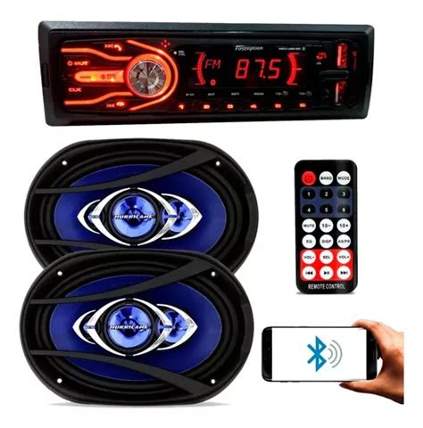 Alto Falante Hurricane 6x9 180w Rms Radio Bluetooth Usb