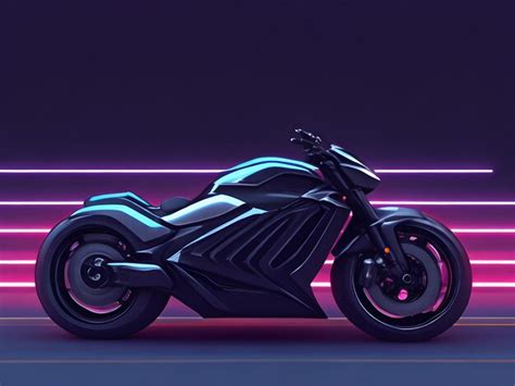 Moto De Concepto Futurista En La Ia Generativa De Fondo De La Ciudad