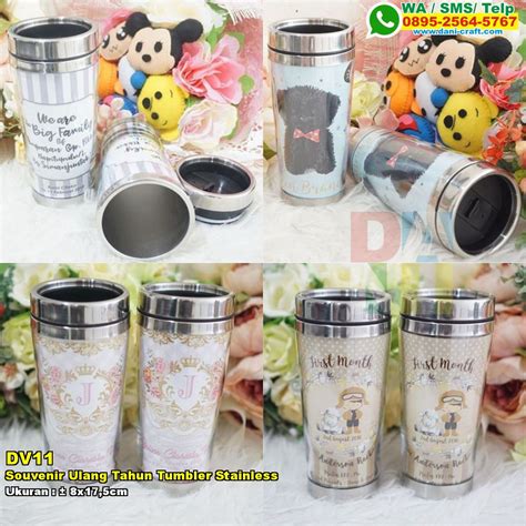 Souvenir Ulang Tahun Tumbler Stainless Souvenir Pernikahan