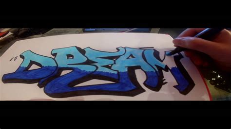 Drawing Graffiti Letters Dream Youtube