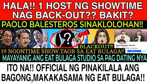 Naku Po Host Ng Showtine Nag Back Out Na Tvj Official Ng Pinakilala