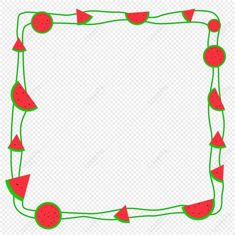 Watermelon Border Frame Red Vector Watermelon Red Watermelon Png