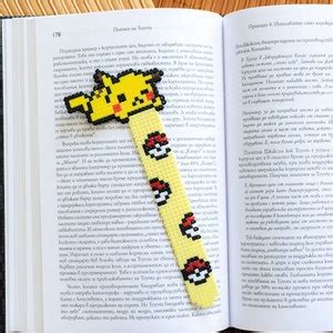 Pikachu Bookmark Pixel Art Pokemon Hama Perler Beads Reading Library