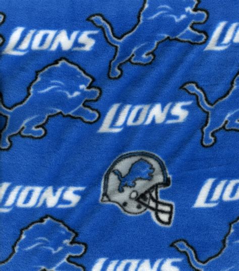 Detroit Lions Logo Fleece Fabric 58 Joann