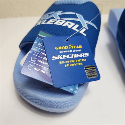 Skechers Hyper Burst Slide Revive Women S Pickleball Sandals Blue Size