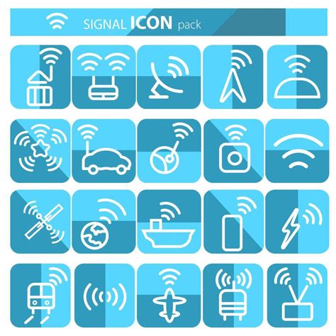 connection signal icon pack vector illustration  vector art