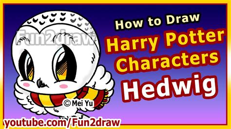 Learn To Draw Harry Potter Characters How To Draw Hedwig Fun2draw Online Art Lessons Youtube