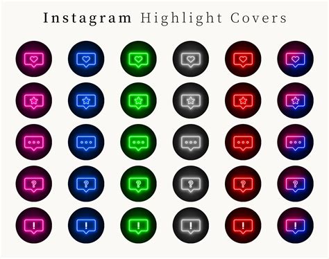 30 Icone Al Neon Instagram Highlight Covers Instagram Story Story Highlight Instagram