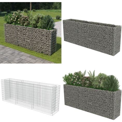 Lit Sur Lev Gabion Acier Galvanis X X Cm Lit Sur Lev En